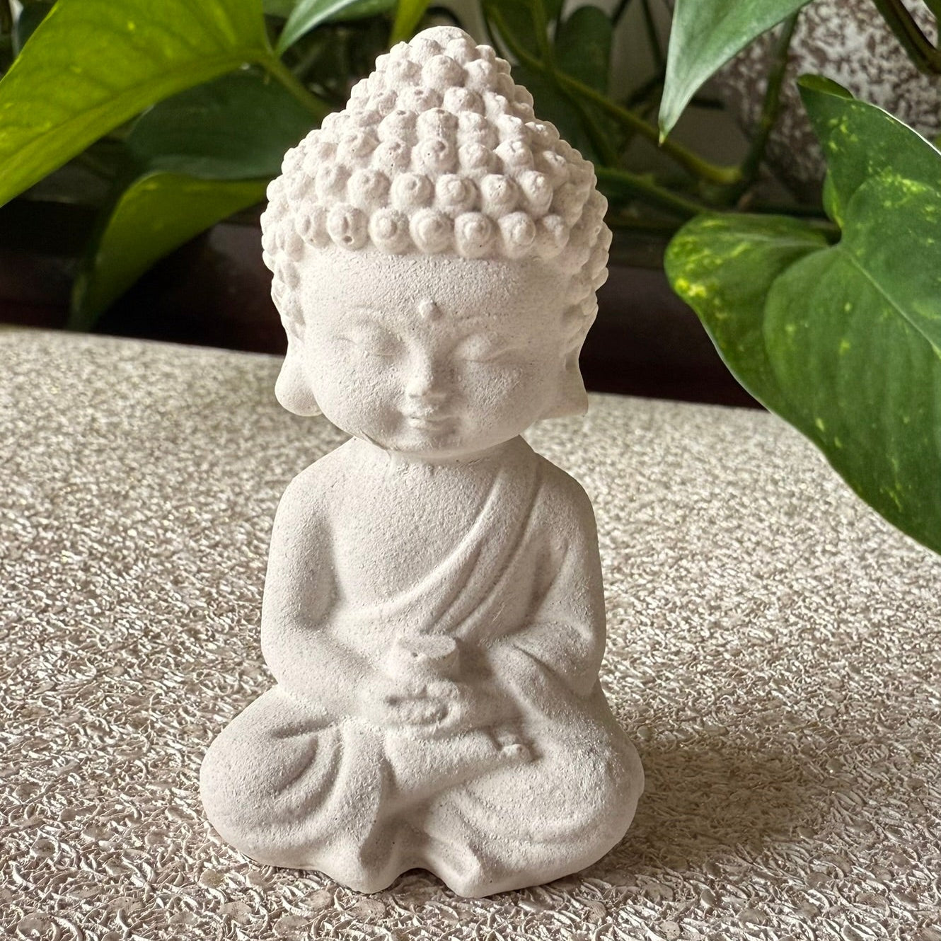 Buddha Carving Grace and Gaia Jesmonite Altar Tray Plate